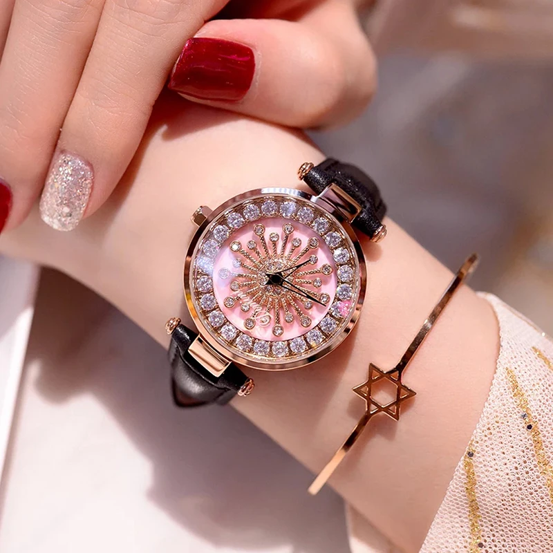 

New Women Watches Luxury Brand Genuine Leather Dress Wrist Watches Fashion Ladies Casual Quartz Watch 2018 relojes de mujer