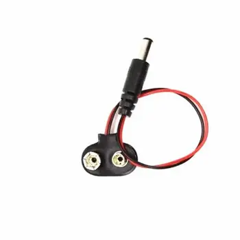 

10Pc T Type 9V Battery Snap Power Cable to DC clip Male Line Adapter for Arduino UNO R3 2560 Development Board DIY Experimental