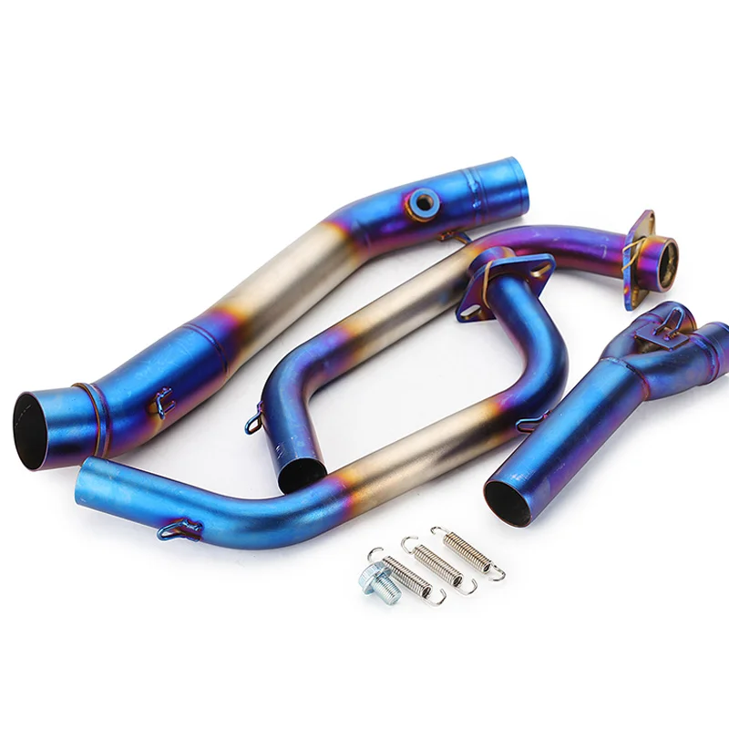 YZF R3 R25 MT-03- Muffler Exhaust Full System Link Pipe for Yamaha R3 R25 MT03 MT-03 Exhaust pipe Slip On YZF-R3 - Цвет: Blue