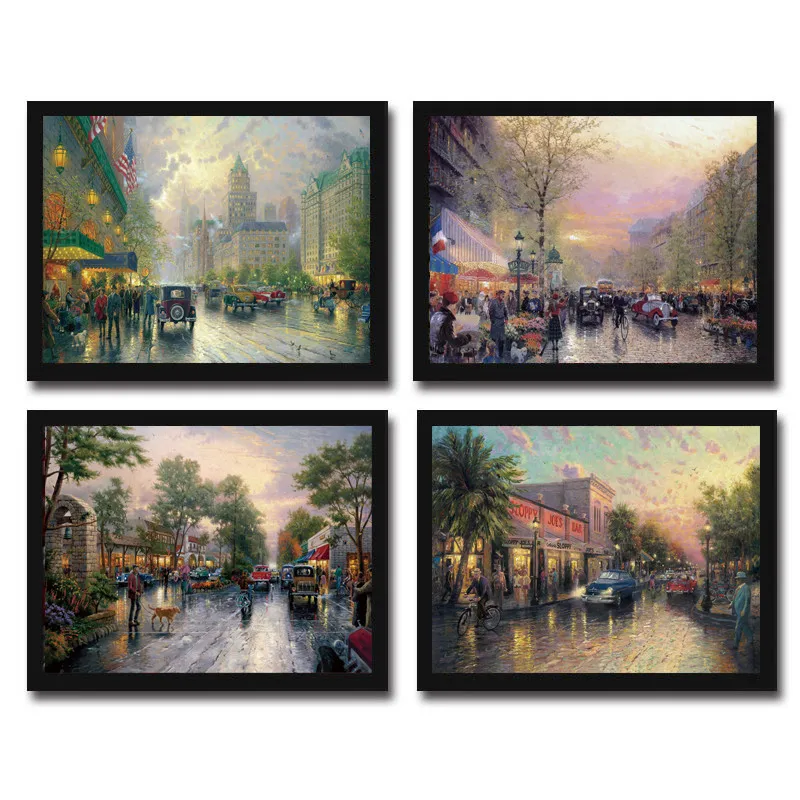 No Frame Thomas Impressione Pioggia Fangoso Pittura A Olio Di Paesaggio Stampe Su Tela Pittura A Olio Stampata Su Cotone Decorazione Foto