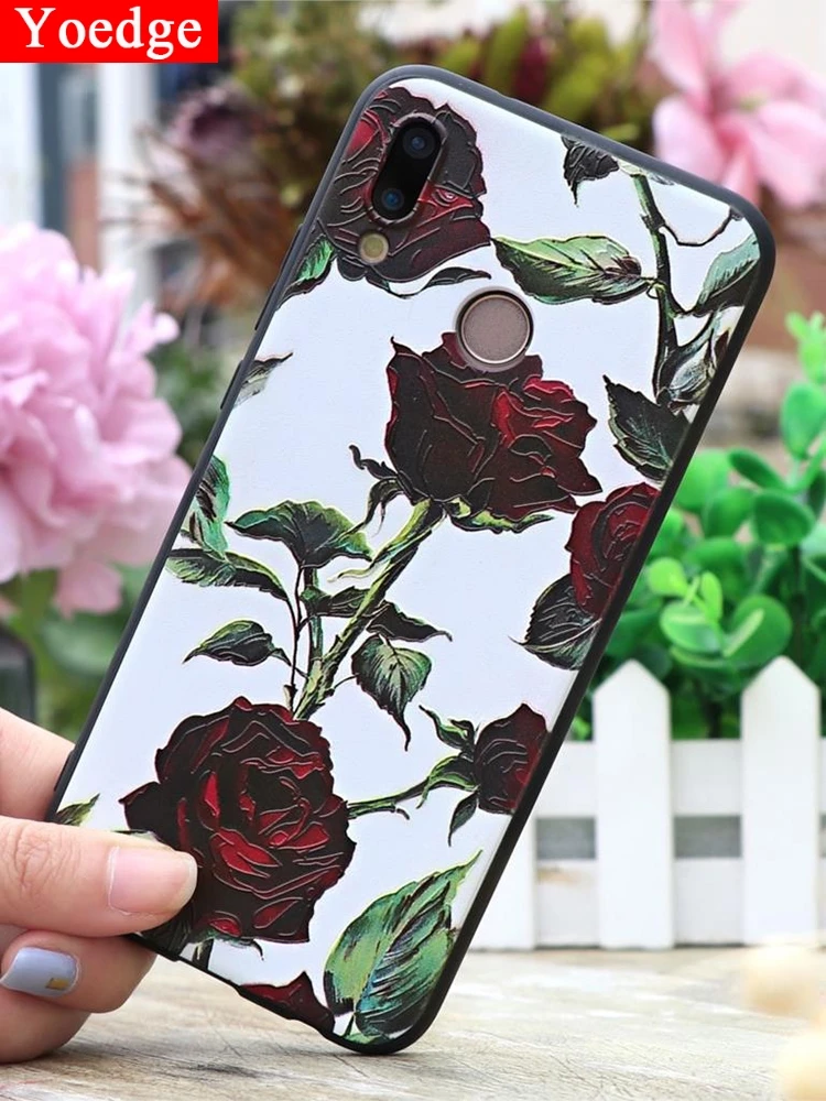 

3D Matte Silicon Floral Cover For Huawei P20 P8 P9 P10 Mate 10 20 Lite Pro Nova 3 3i Coque For Honor 8X 6A 7A Pro 9 10 Lite Case