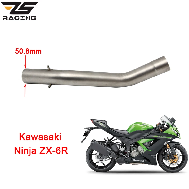 ZS Racing Motorcycle Exhaust Middle Pipe Full System Stainless Steel