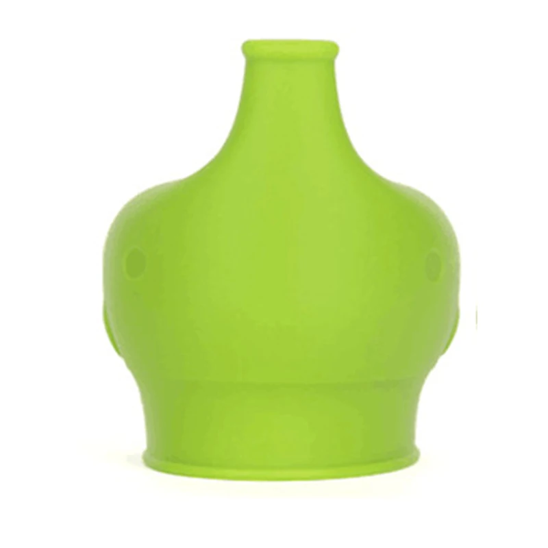 Мультяшный слон, анти-Переливающаяся силиконовая крышка для чашки, Пыленепроницаемая герметичная силиконовая крышка для детской питьевой посуды, аксессуары - Цвет: Green