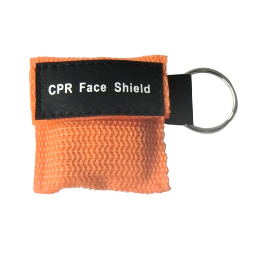 2 шт. маска для искусственного дыхания при реанимации защитный экран CPR связка ключей с односторонним клапаном оказание первой помощи учебные материалы для медицинской помощи - Цвет: orange