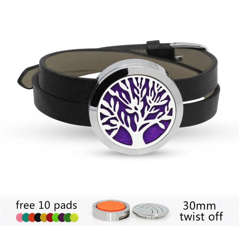 

Tree of life Diffuser Perfume Aroma Essential Oil Bracelet free 10pcs random pads