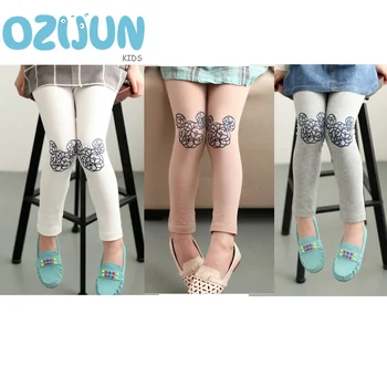 

Spring And Autumn Children Cotton Leggings Fashion Mickey head baby girls pants