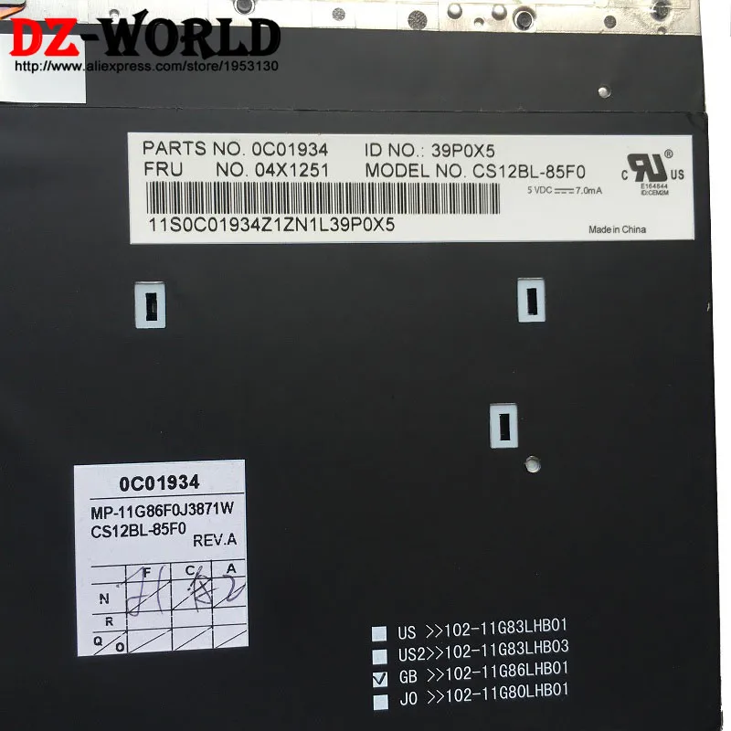 New Original for Lenovo Thinkpad X230 X230i X230T X230 Tablet Backlit Keyboard French Backlight Tec