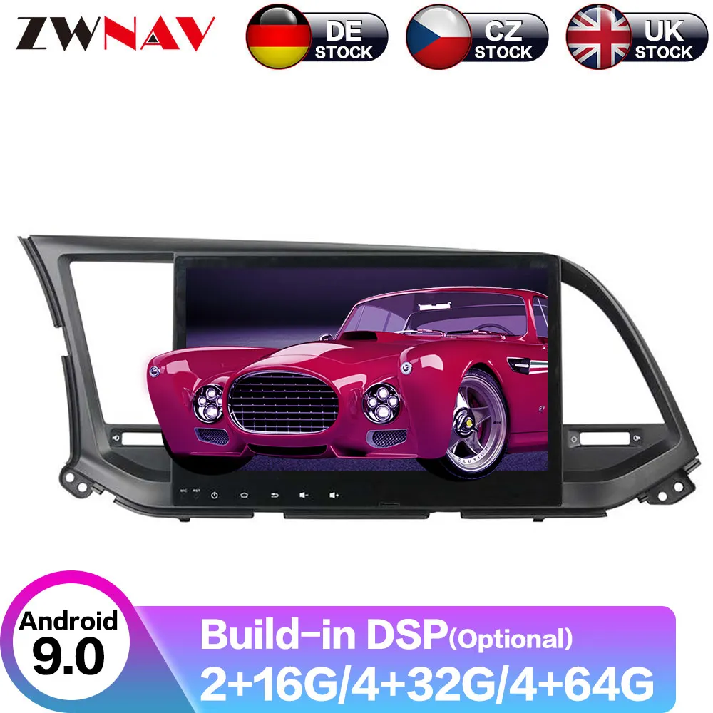 

Android 9 4+64G DSP Car 2 din Player GPS Navigation For HYUNDAI Elantra 2016 Head Unit Multimedia Player Tape Recorder