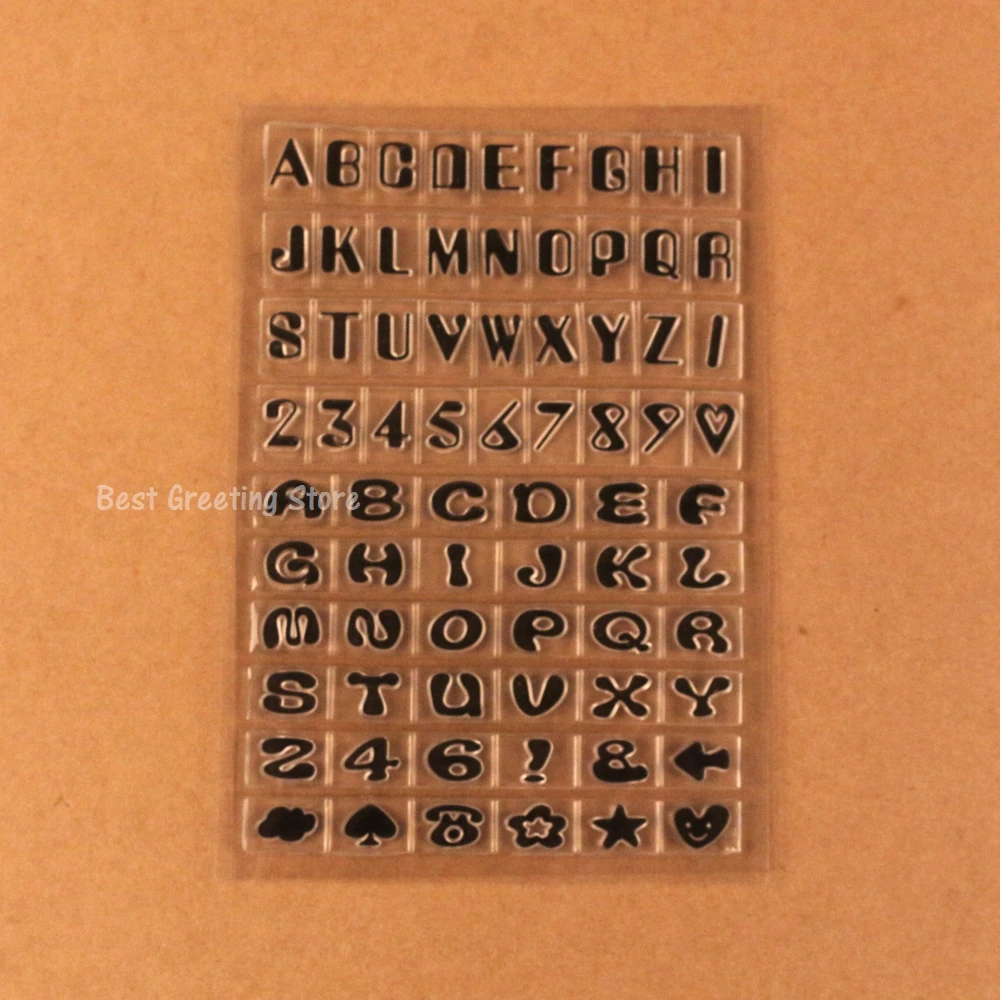 English Font Stamps Mini Letter Alphabet Craft Stamps Bullet Journal