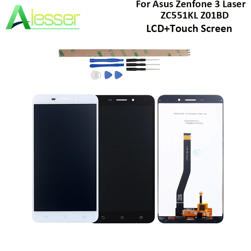 Alesser для Asus Zenfone 3 Laser ZC551KL Z01BD ЖК дисплей и сенсорный экран инструменты клей в сборе