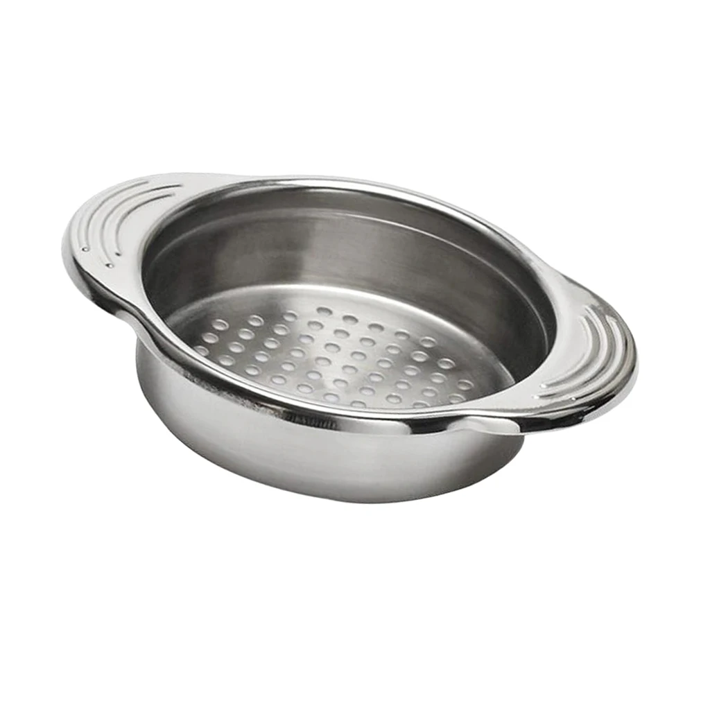 Stainless Steel Silver Can Tin Round Hole Strainer Drainer Liquid Drain Home