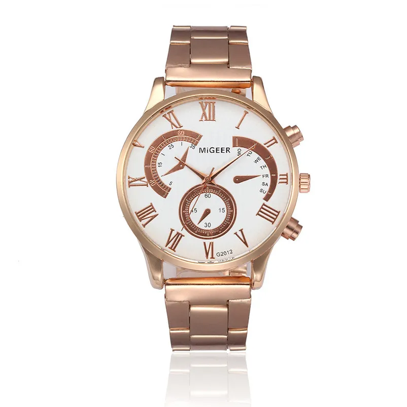 2018 Men Watches Crystal Stainless Steel Wrist Date Analog Quartz Watch Mens WristWatch Clock Sport Bracelet montre homme 3M24 (4)
