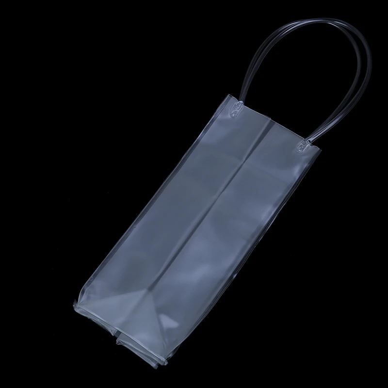1X сумка-холодильник прочная прозрачная ПВХ-пленка шампанское вино мешок льда с ручкой