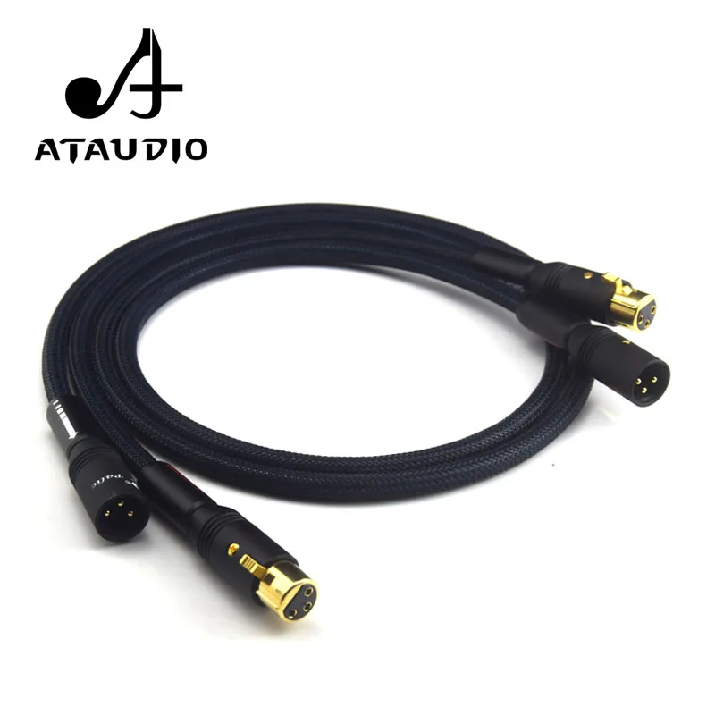 Посеребренный Hi Fi кабель ATAUDIO XLR end G5 Hifi 2 штекер на гнездовой кабель|xlr cable|xlr xlr cablexlr