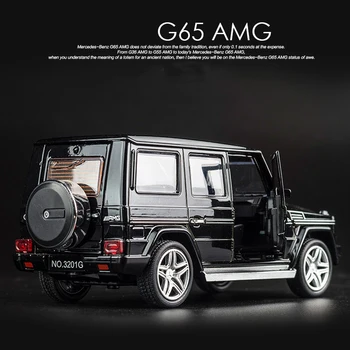 

KIDAMI 1:32 Alloy Diecast Car Suv Model AMG G65 GTR Car Toys Pull Back Vehicle with Sound Light Gift Collection For Children Boy