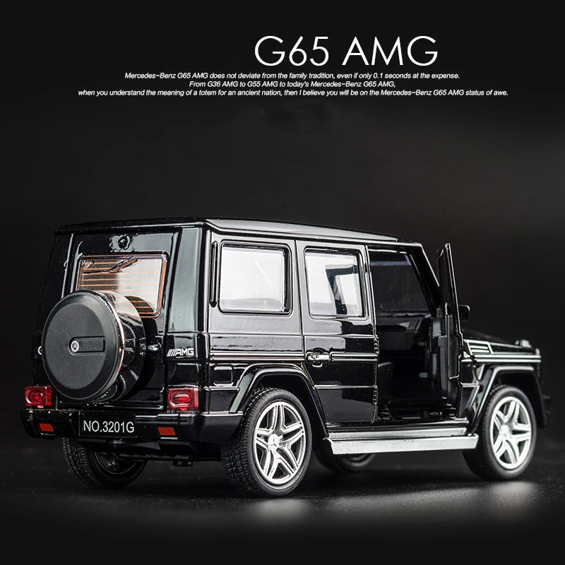  KIDAMI 1:32 Alloy G65 SUV AMG Diecast Vehicle Model Toy Car Pull Back Car with Sound Light Gift Col