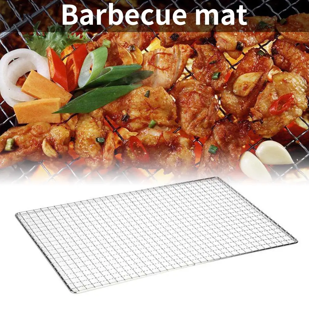 

Barbecue Grill Plated Baking Net Japanese Korean Style Rectangular Barbecue Tools Bbq 100% non-sticky