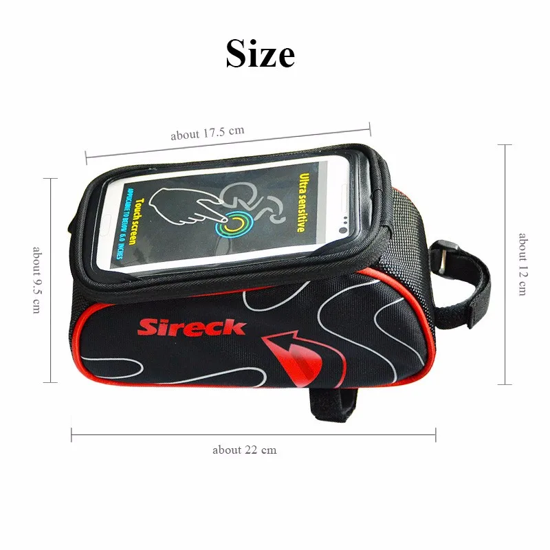 Top Sireck Mountain Road Bike Bag Touchscreen 6" Phone Case Top Front Frame Tube Bicycle Bag Cycling Saddle Bag Bike Accessories 1 Top Sireck Mountain Road Bike Bag Touchscreen 6" Phone Case Top Front Frame Tube Bicycle Bag Cycling Saddle Bag Bike Accessories 1
