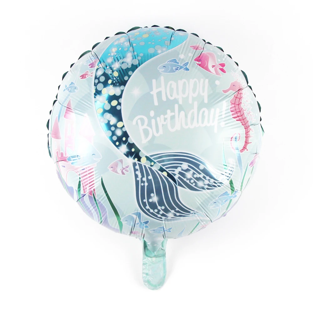 

Mermaid Balloon Little Princess Birthday Party Decorations Ballon Baby Girl Under the Sea Foil Balloons Cute Baby Kids Favors