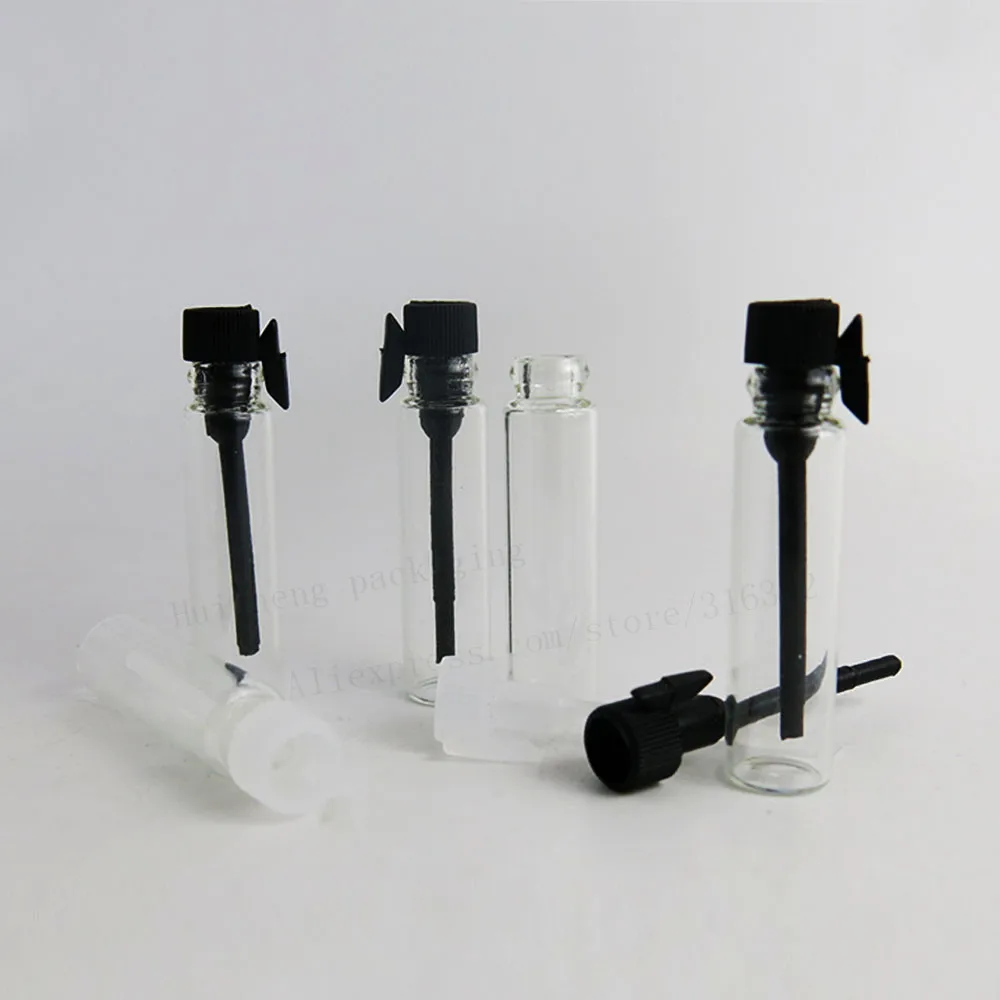 

500 x Mini Glass Perfume Small Sample Vials Perfume Bottle 1ml Empty Laboratory Liquid Fragrance Test Tube Trial Bottle