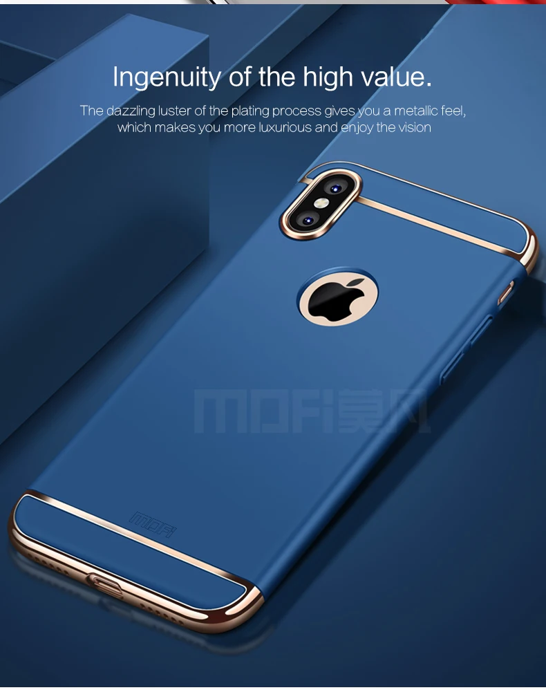 Для iPhone X 5," чехол Крышка корпуса ля iPhone X жесткий защитный чехол для телефона capas joint MOFi чехол