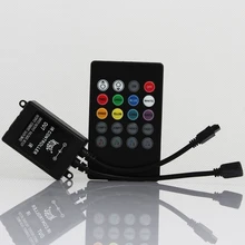 DC12V 20 Key Mini Dream color IR Music Sound Sensor Remote Controller With Control Box for 3528 5050 RGB LED Strip Light