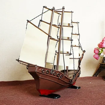 

Zheng He's Xiayang Iron Boat Retro Iron Ship Model Never sinks smoothly desk decoration vintage home decor christmas gift
