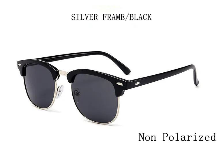 Модные Классический бренд поляризованных солнцезащитных очков Для мужчин Для женщин полуметаллический зеркало унисекс rviet солнцезащитные очки Gafas De Sol UV400 - Цвет линз: A1