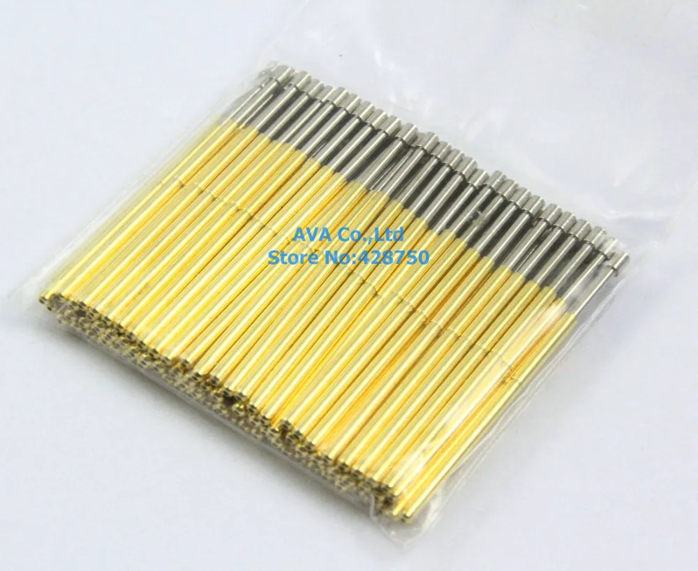 

100 Pieces P100-A2 Dia 1.36mm Length 33.35mm 180g Spring Test Probe Pin