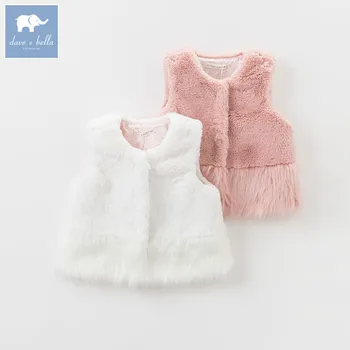 

DB5496 dave bella autumn infant baby girls fashion coats kids sleeveless vest toddler coat children clothes