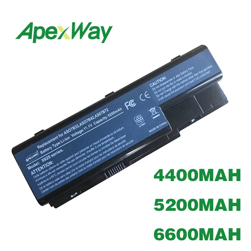 Аккумулятор ApexWay для Acer Extensa 7230 7630 7630G TravelMate 7330 7530 7530G 7730 7730G AS07B41 AS07B42|battery for acer|4400mah