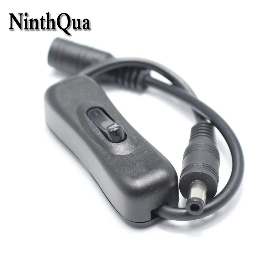 

5.5*2.1mm Male Female DC Power Plug Jack with 28cm Cable Connector ON OFF Switch Wire For LED Strip Light 12V 1A