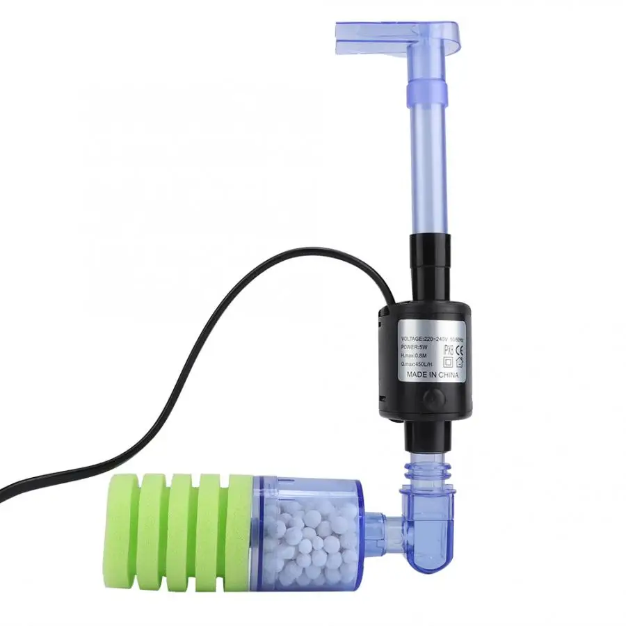 Аквариумный фильтр для аквариума, мини-фильтр для аквариума, губка для аквариума с погружным водяным насосом, 220-240 В, вилка стандарта CN