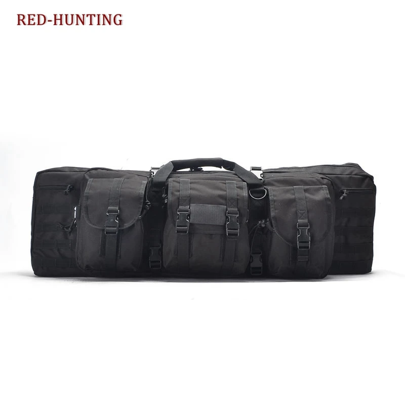 

120cm Tactical Padded Weapon Case Holds Rifle with Optics Two Pistols and Ammo Molle Rifle Bag Backpack