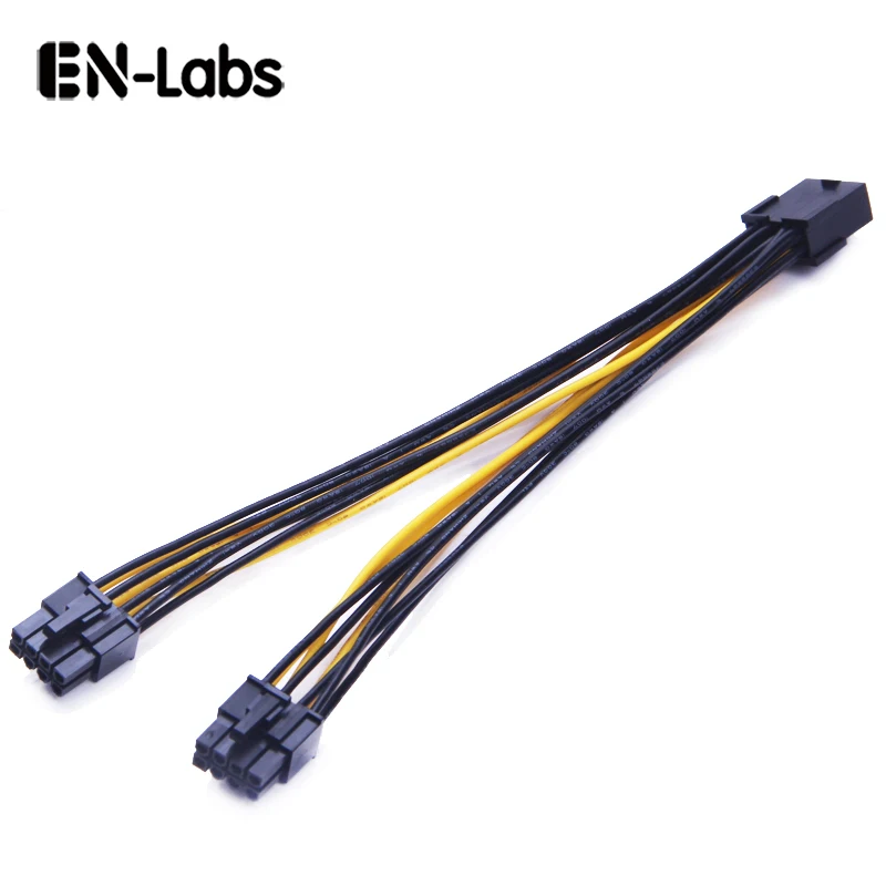 

20CM PC Power Supply PCI e Molex 8 pin to Dual PCIe 8pin 6+2pin PCI Express Power Splitter Cable for Bitcoin Litecoin RIG Miner