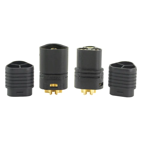 1 Pair AMASS Connector Plug MT60 35mm 3 Pole Bullet Connector Plug Male Female For RC ESC to Motor JUN5 A title=