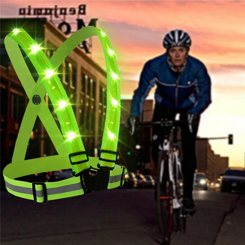 New Pair Reflective Hi-Vis Bike Cycling Road Safety Outdoor Trouser Clips