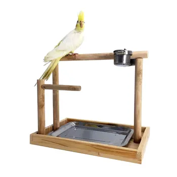 

Parrots Playstand Bird Playground Wood Perch Gym Training Stand Playpen Bird Toys Exercise Playgym for Electus Cockatoo Parakeet