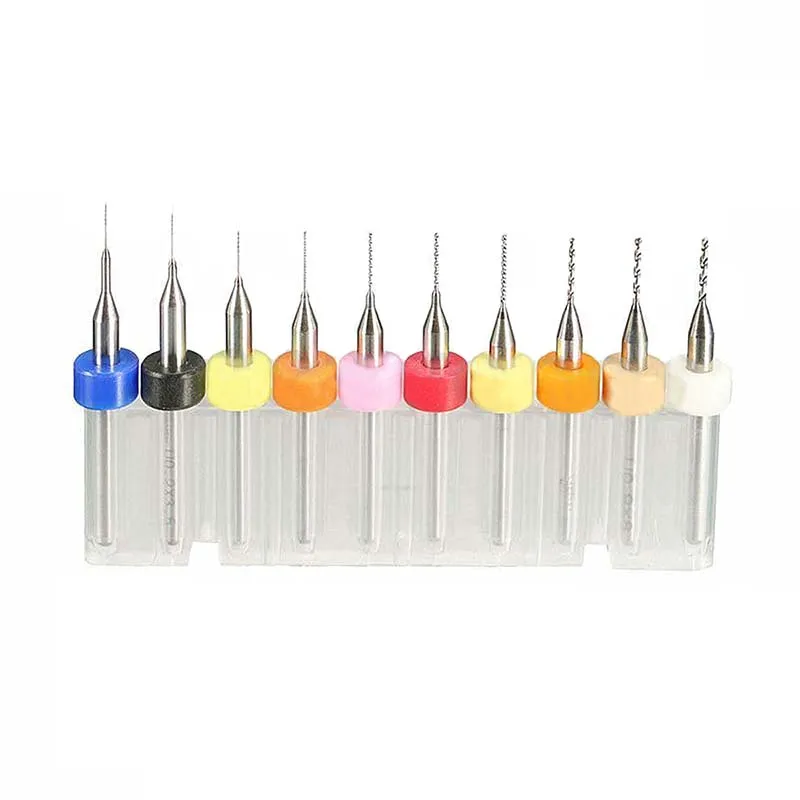 Drillpro 10x PCB Print Circuit Board Carbide Micro Drill Bits Tool 0 1mm 1 0 mm