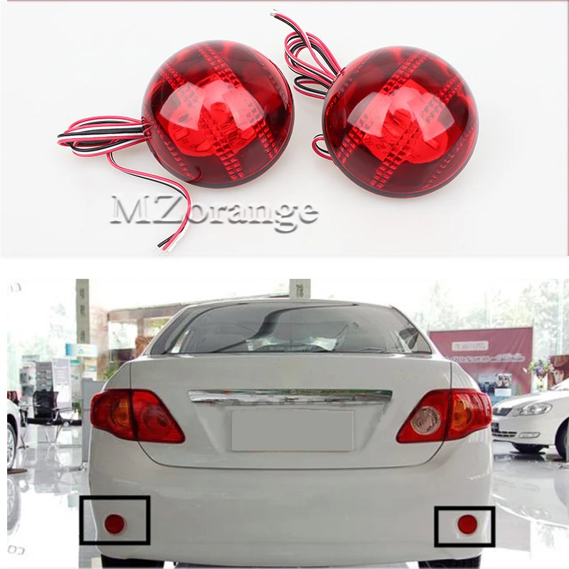 

MIZIAUTO Tail Bumper light for Toyota Corolla 2007 2008 2009 2010 12V LED back Tail Rear reflector Light Brake Lamp Fog Light