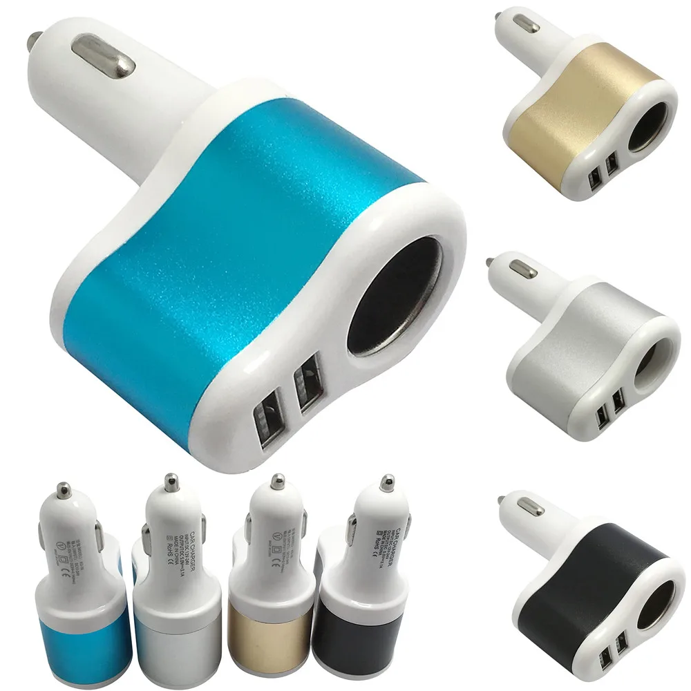 Автомобильное USB зарядное устройство быстрое автомобильное 2 портовое