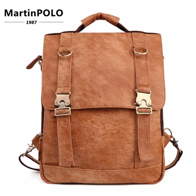 

2019 Genuine Leather Backpack For Man Real Cowhide Large Male Backpack Casual School Book Bags Laptop Bags Daypack Rucksack 6408