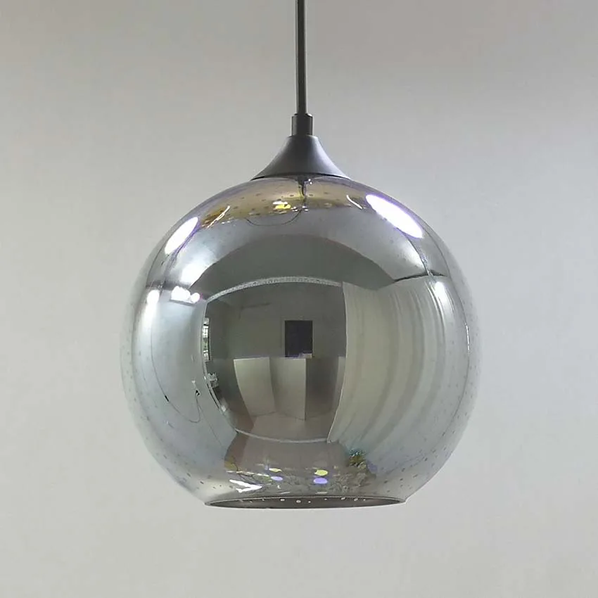 Moderne Led 3D Glazen Bol Hanglamp, dia Cm Kleurrijke Plated Glas Lampenkap Droplight Voor Restaurant Cafe Bar _ - AliExpress Mobile