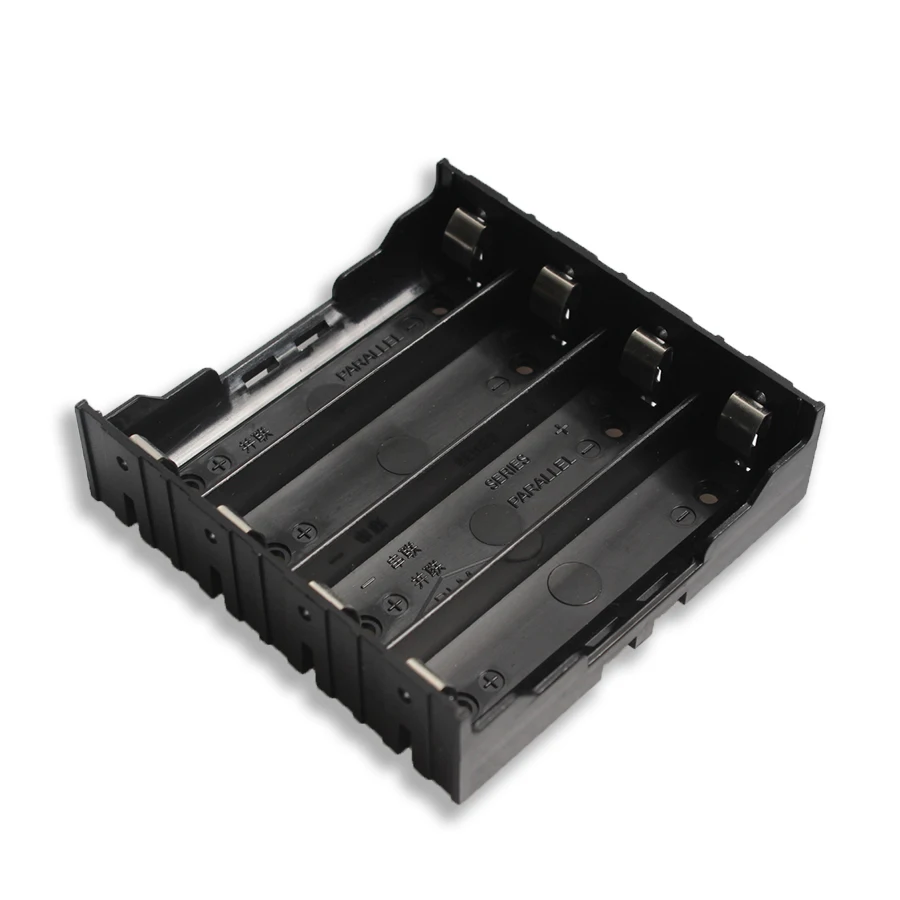 100PCS/lot Wholesale 18650 Battery Plastic Storage Box For 4*3.7V 18650 Lithium Battery With 8Pin For Soldering Connect