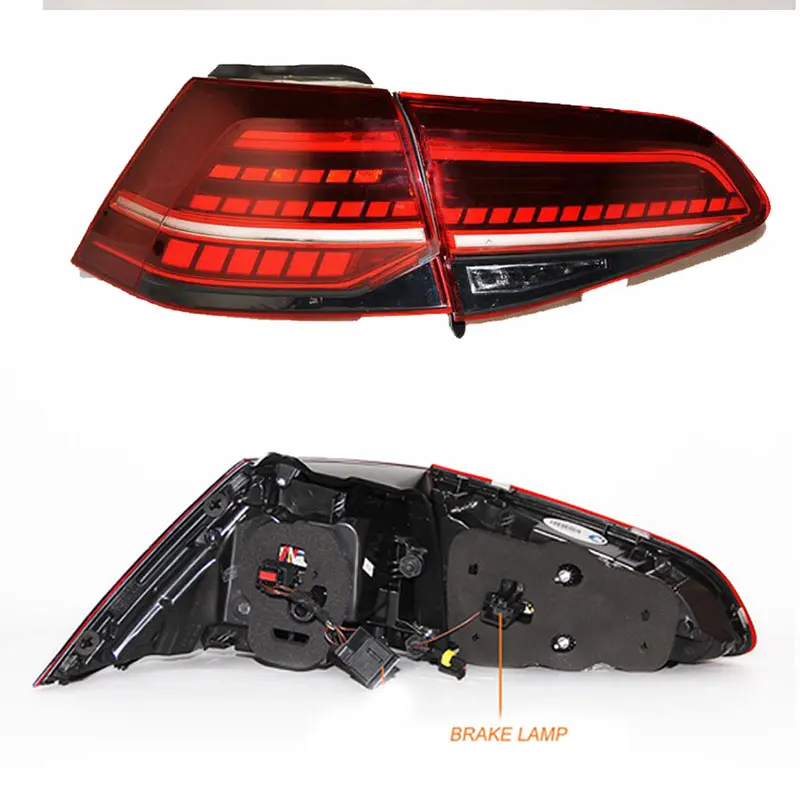 

4 PCS Flow Tail Rear Light LED for VW Golf 7 MK7 Golf7 Golf 7.0 MK 7 7.0 2013-2016 Red Tail Light Lamp Automobile Car Styling