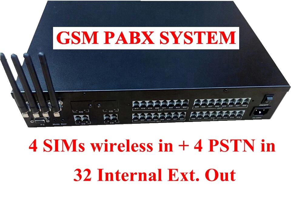 GSM PBX fábrica tp832 PABX con 8 líneas (4 CO con cable + 4