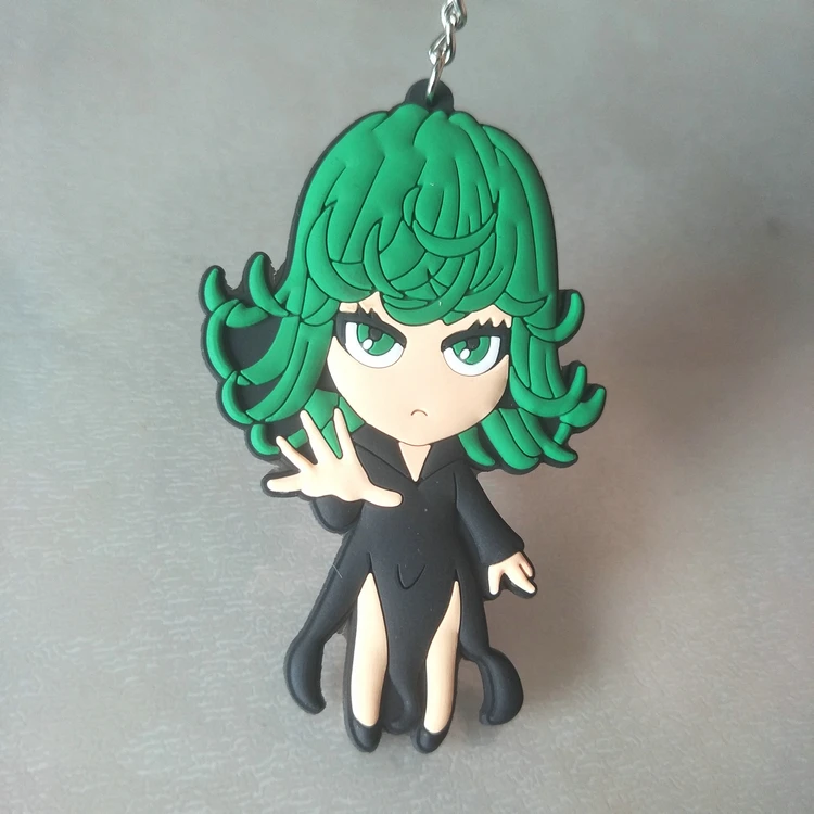 One Punch Man аниме ПВХ брелок Senritsu no Tatsumaki Genos забавные персонализированные мужские и женские подвесные брелоки Llaveros breloki подарок