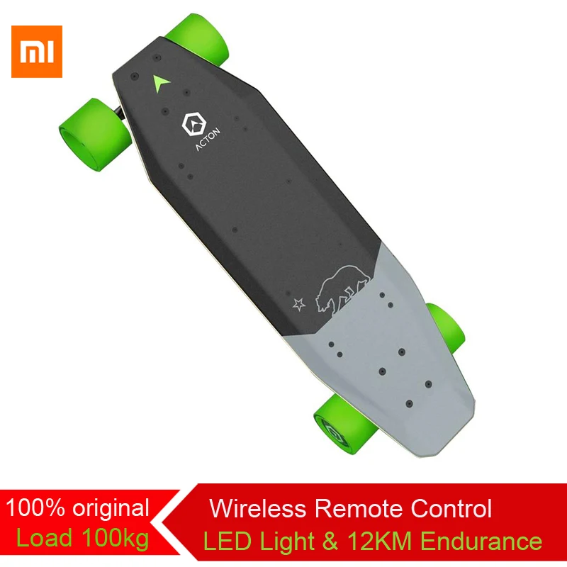 

Xiaomi ACTON Smart Electric Skateboard Wireless Remote Control Omnidirectional LED Light Group 12KM Endurance for adult teen