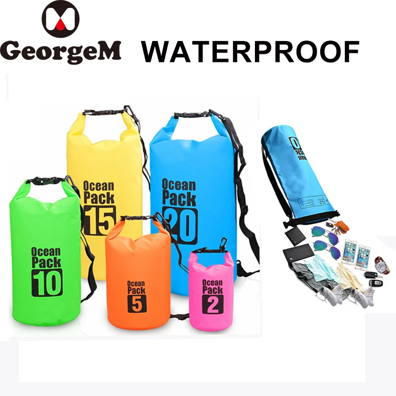 

5L 10L 15L 20L Waterproof Canoe Kayak Rafting Ocean Pack Bicycle Bags Foldable Cycling Bag Outdoor Storage Rainproof Backpack