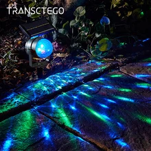 Светодиодный солнечный диско-светильник RGB вечерние лампы Солнечный Точечный светильник меняющий цвет для хеллоуина и Рождества дорожка для украшения сада лужайка лампа